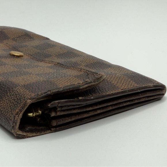 Louis Vuitton Portefeuille Sarah Damier Wallet Ebene Brown | Women’s | Used | - Picture 4 of 15